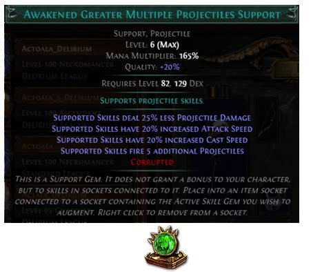 gmp poe|Greater Multiple Projectiles Support 